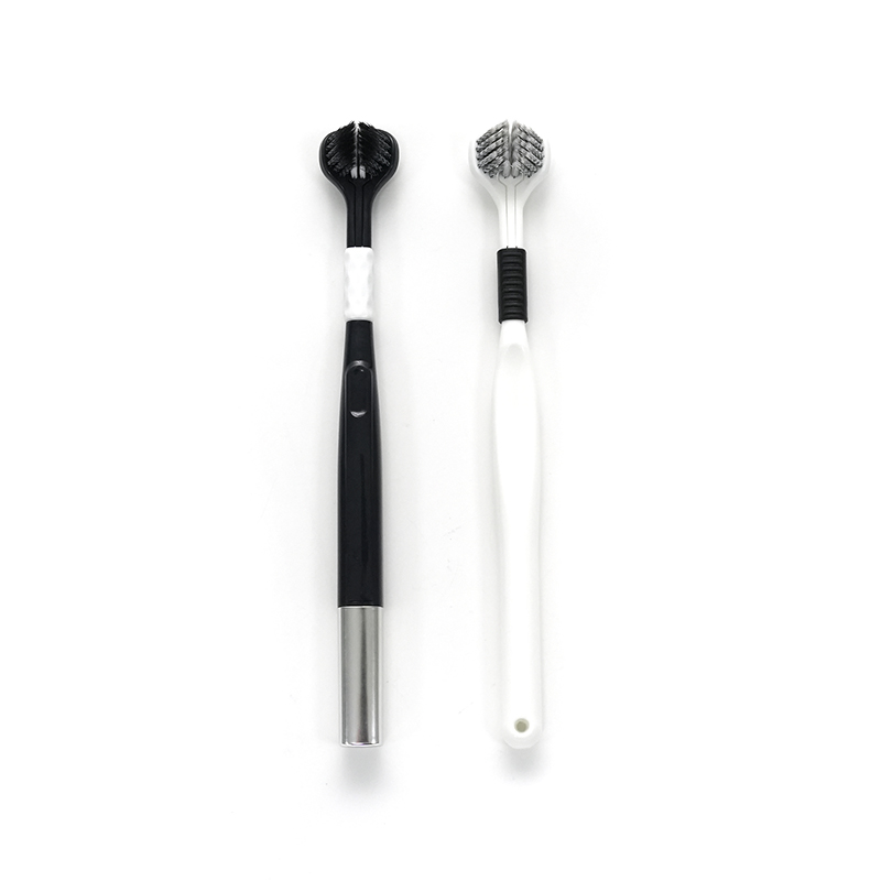 PP-Griff, 3D-Bürstenkopf, ultrafeine weiche PBT-Spirale, geschärfte Borsten, Tiefenreinigungszahnbürste im USA-Stil für Erwachsene